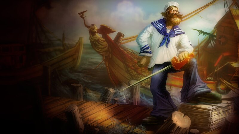 sailor on a stormy dock