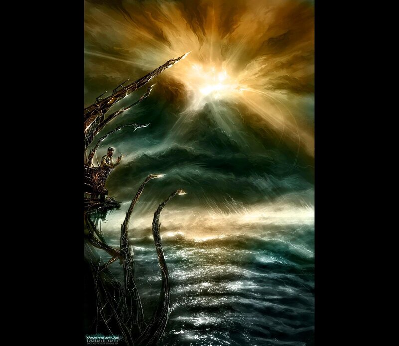 sailor on a stormy sea