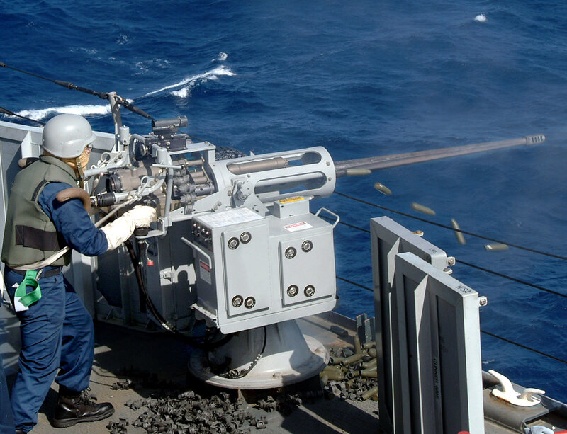 Sailor Operating Gun