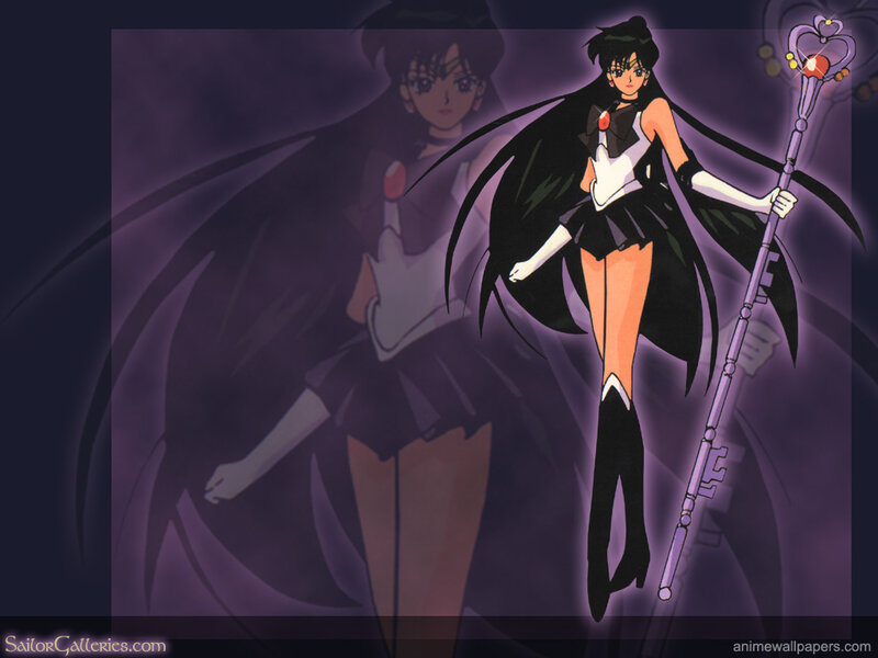 Sailor Pluto holding her staff
