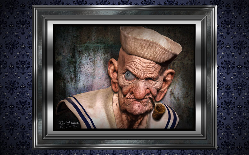 sailor portrait in frame