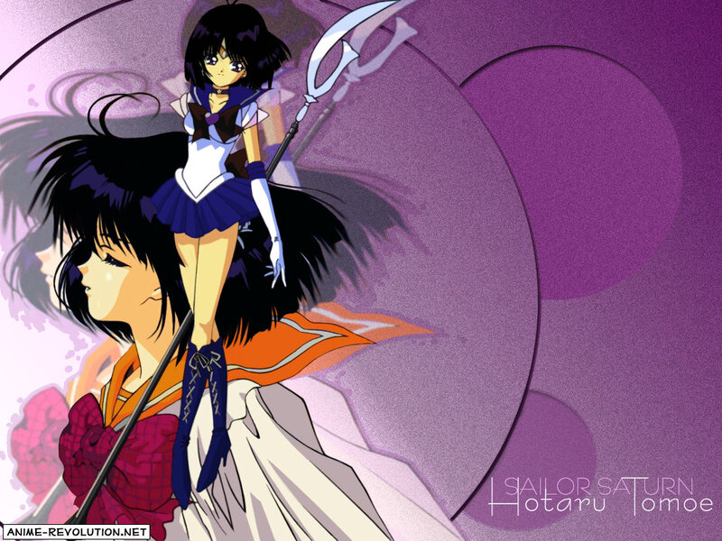 Sailor Saturn and Hotaru Tomoe
