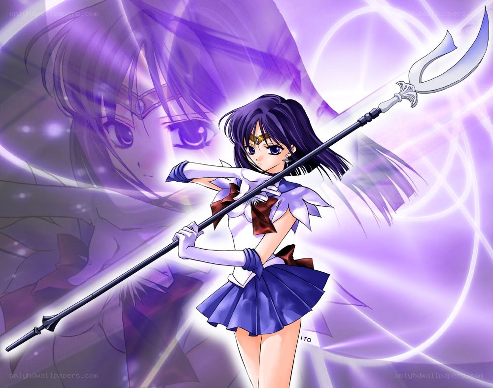 Sailor Saturn with her weapon