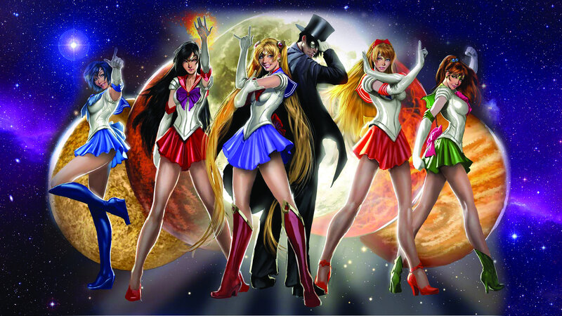 Sailor Scouts and Tuxedo Mask — Blue