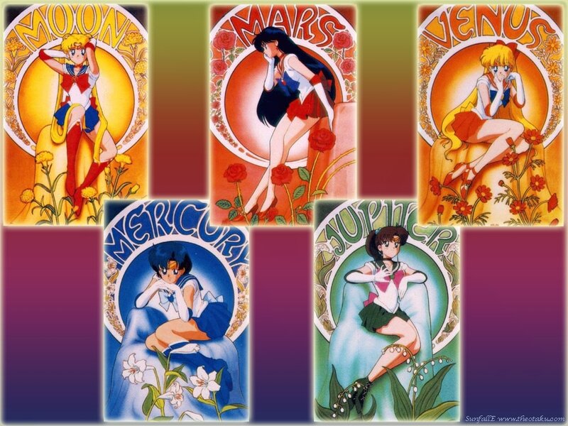 Sailor Scouts character art