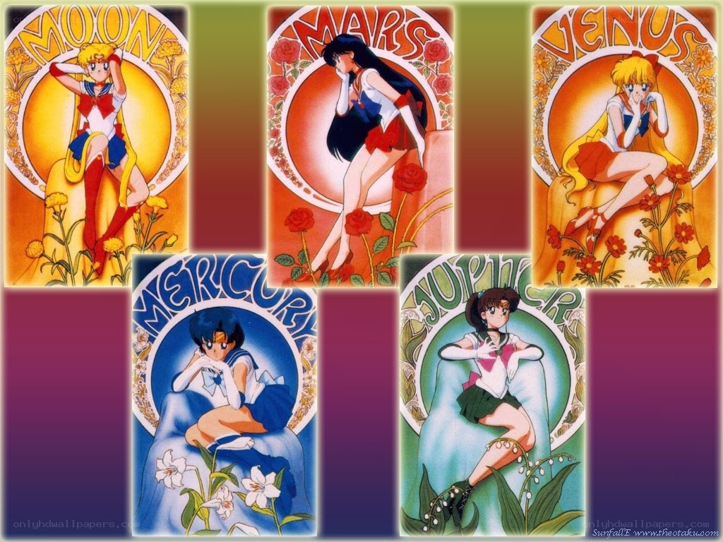 Sailor Scouts character art