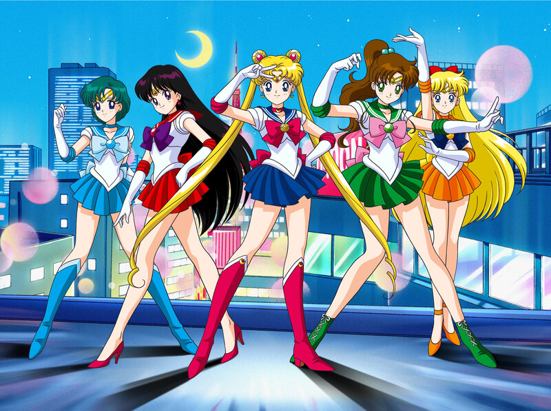 Sailor Scouts in City