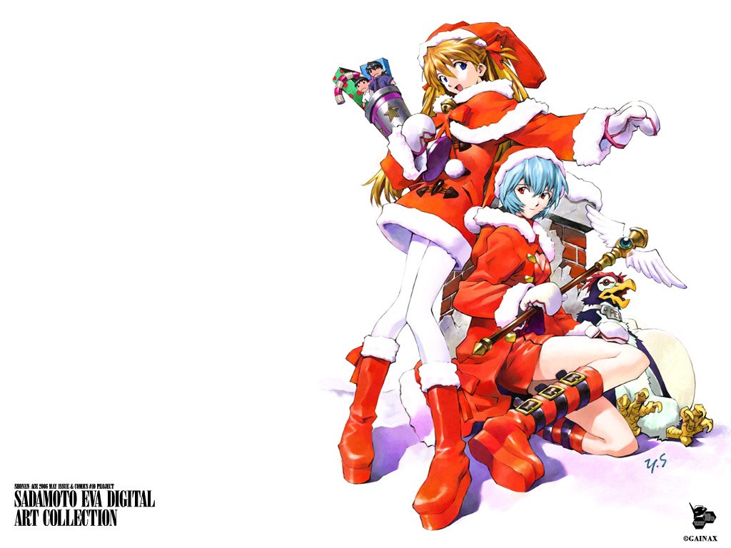 Sailor Scouts in Santa outfits