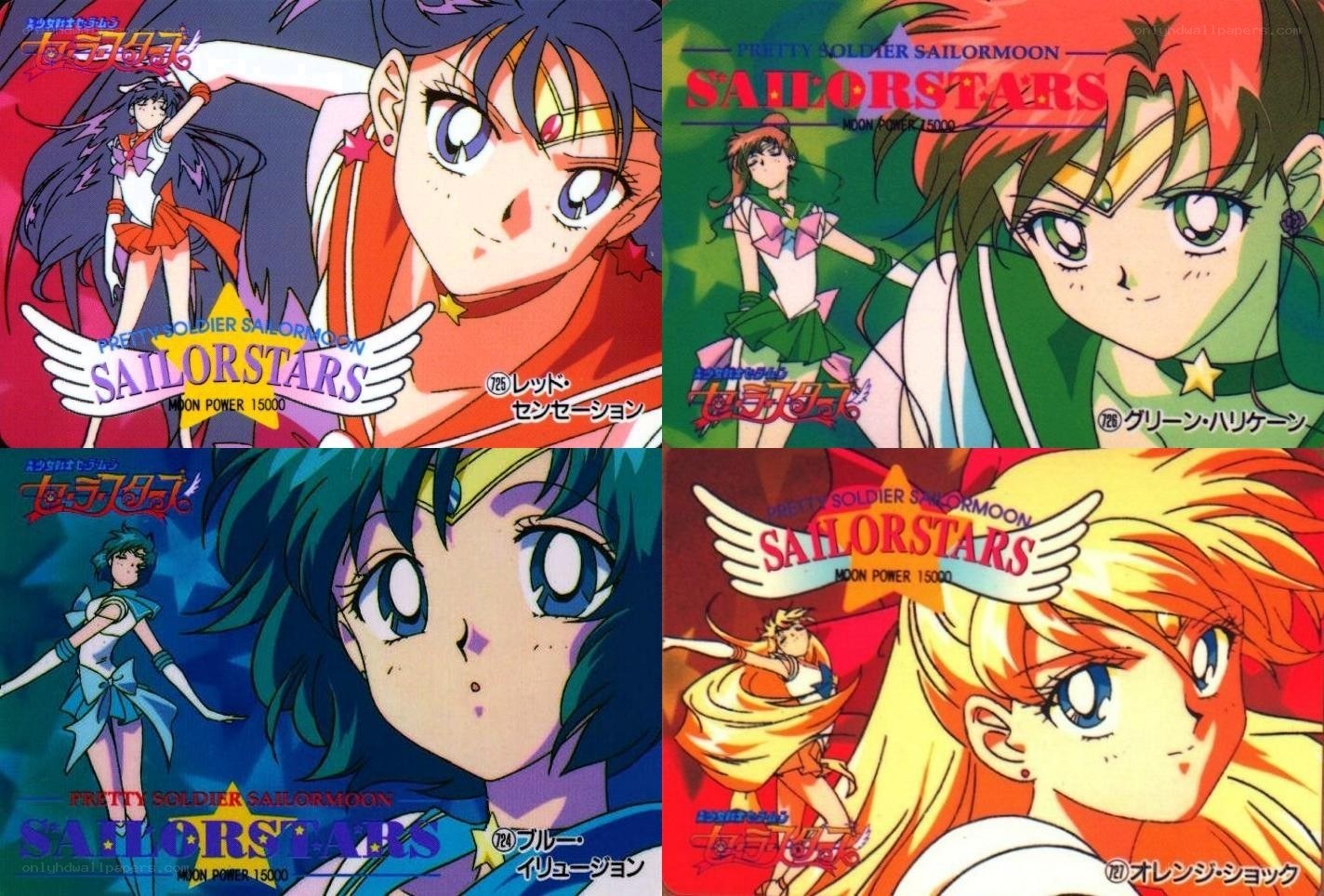 Sailor Stars character cards