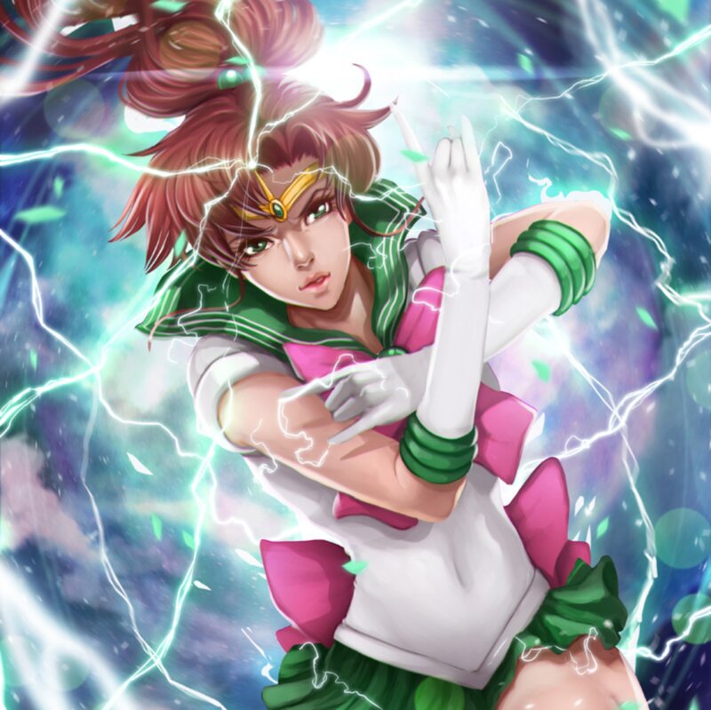 Sailor Venus Character — Green, Dramatic