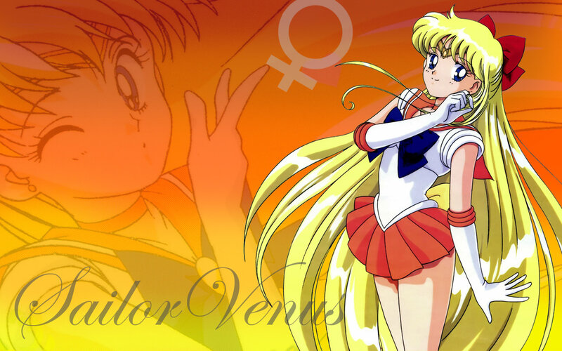 Sailor Venus Character — Yellow, Dramatic, Sunset