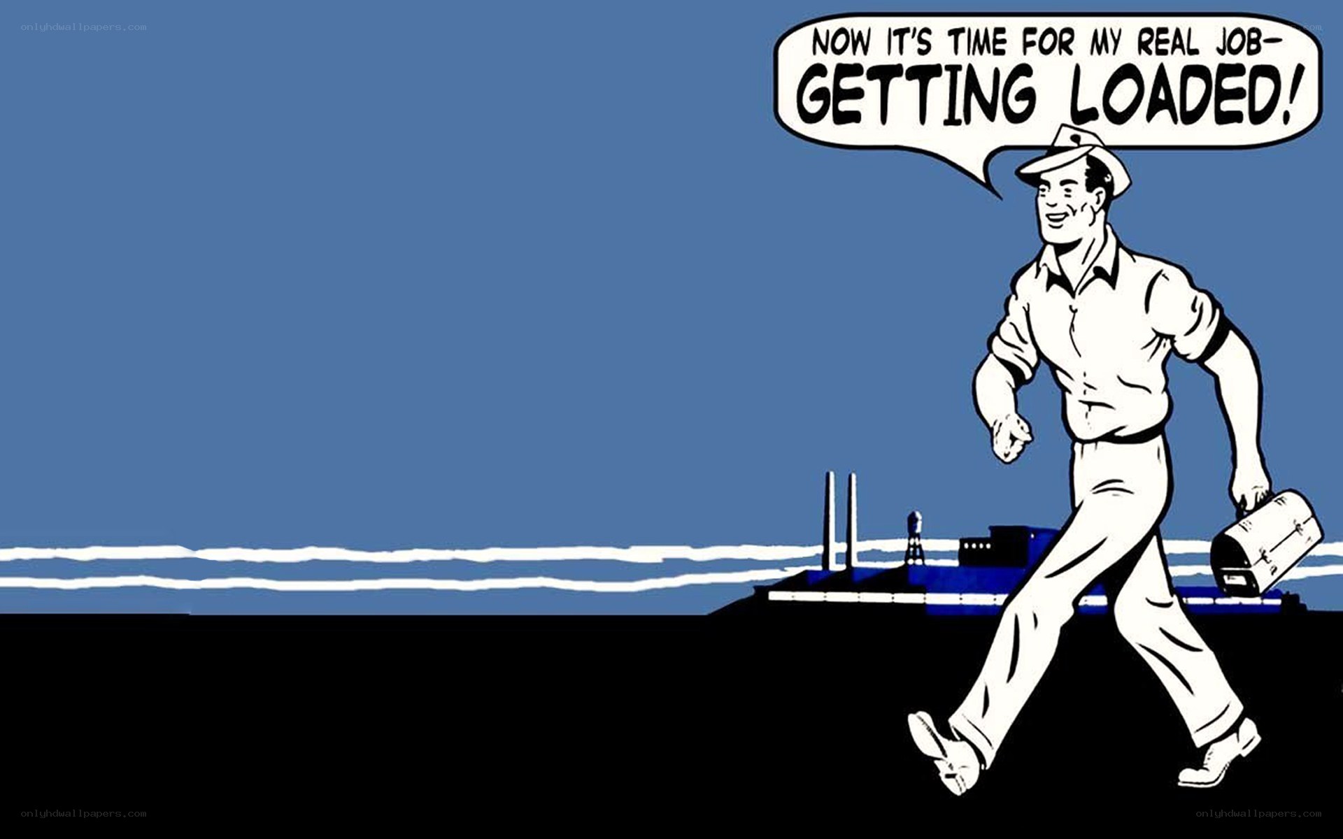 sailor walking with speech bubble
