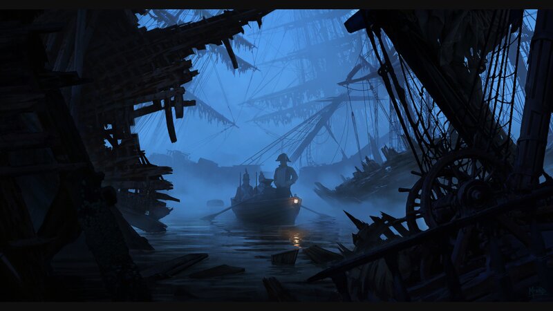 Sailors in a Rowboat — Blue
