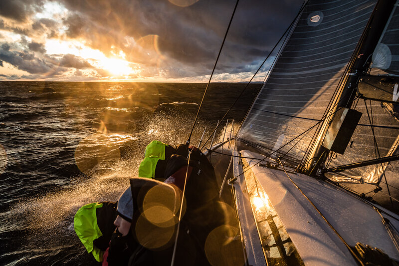 Sailors on a Sailboat — Blue