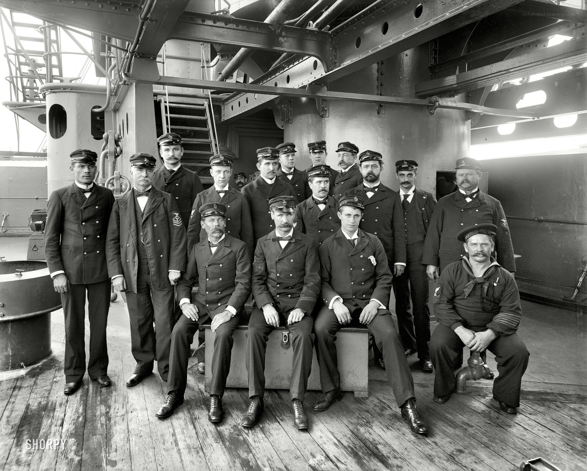 Sailors on a ship deck