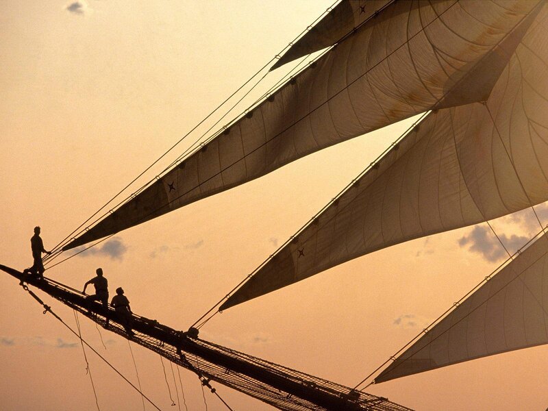 Sailors on a Ship's Mast