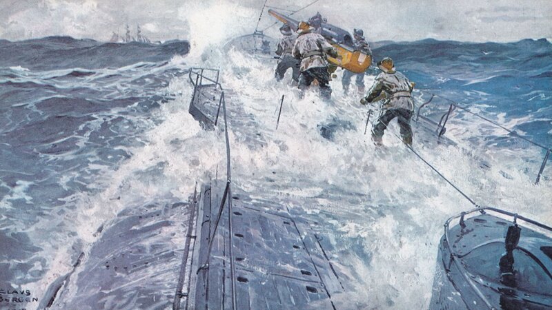 Sailors on Submarine Deck