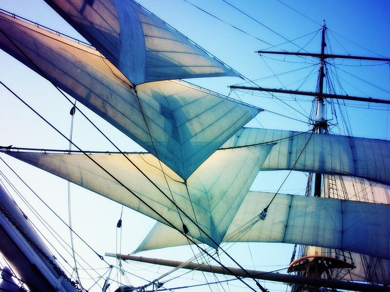 sails of a tall ship