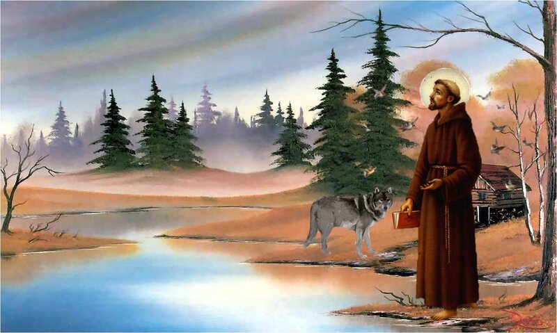Saint Francis with Wolf