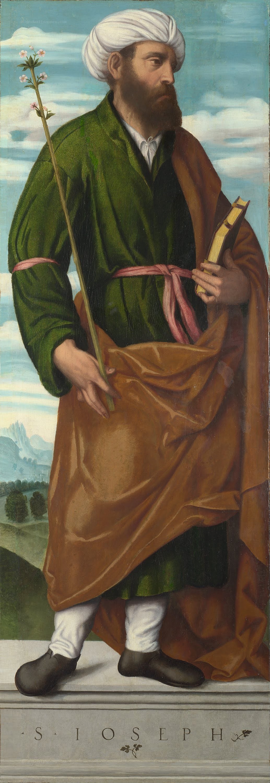 Saint Joseph with staff and book