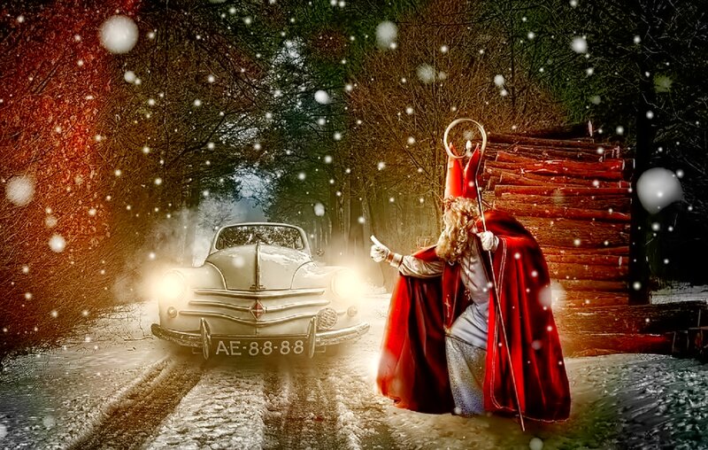 Saint Nicholas in Snow