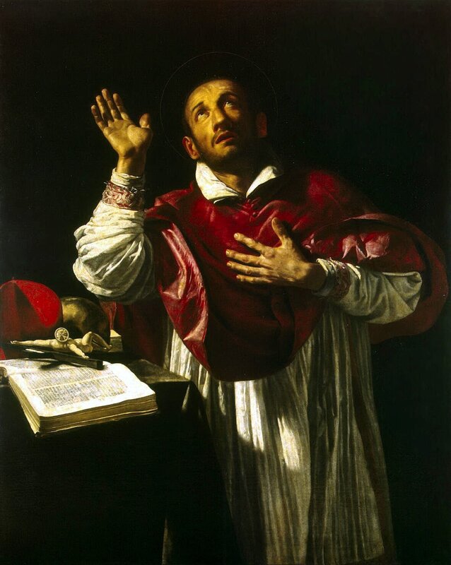 Saint Paul in prayer