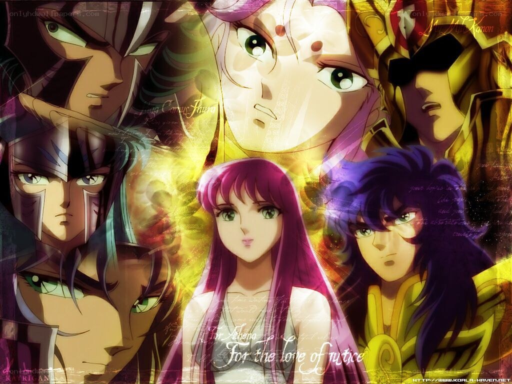 Saint Seiya character collage