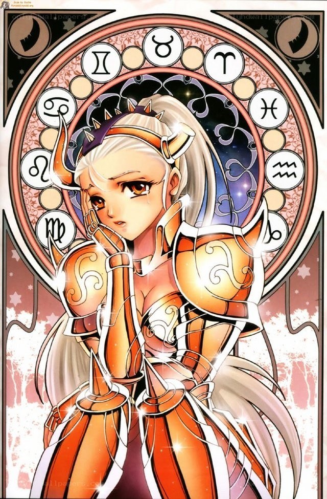 Saint Seiya character in armor