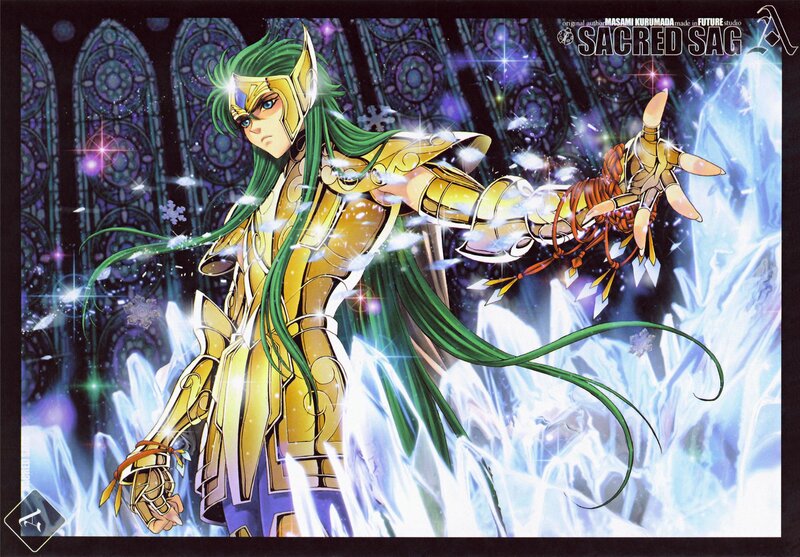 Saint Seiya character in golden armor
