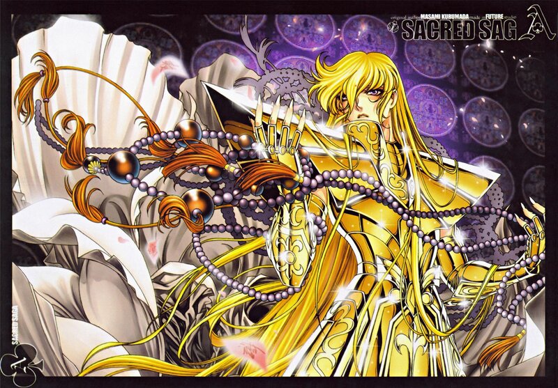 Saint Seiya character in golden armor