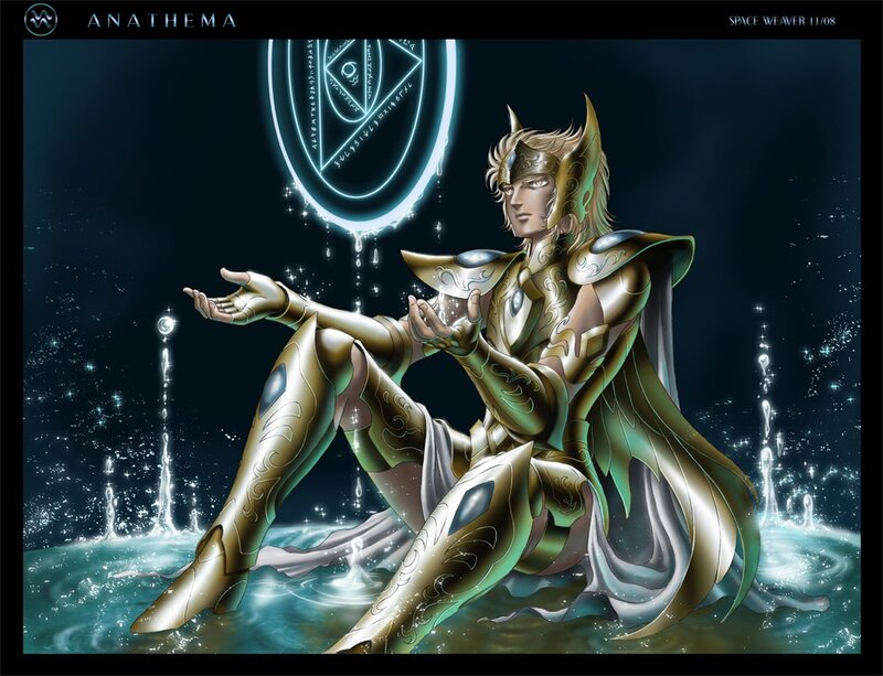 Saint Seiya character in water