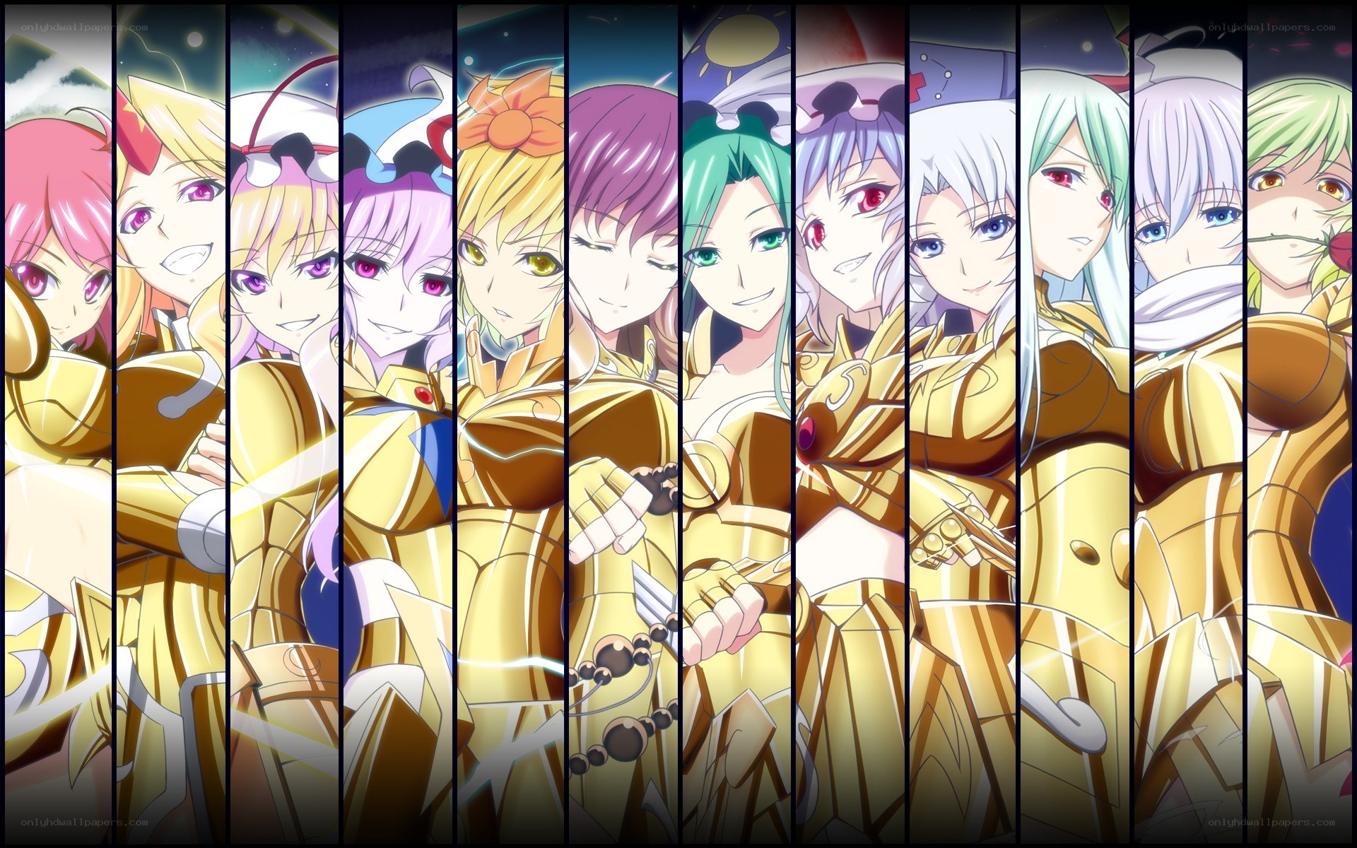 Saint Seiya characters collage