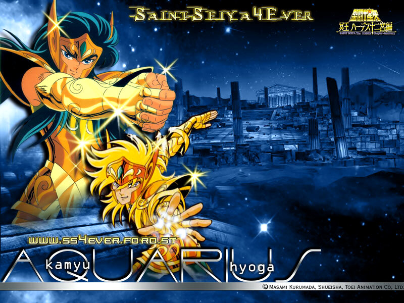 Saint Seiya characters in action