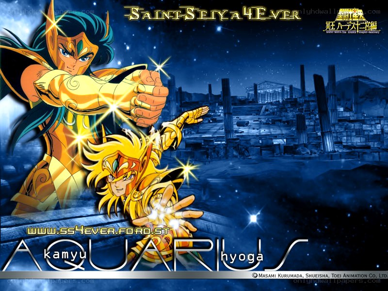 Saint Seiya characters in action