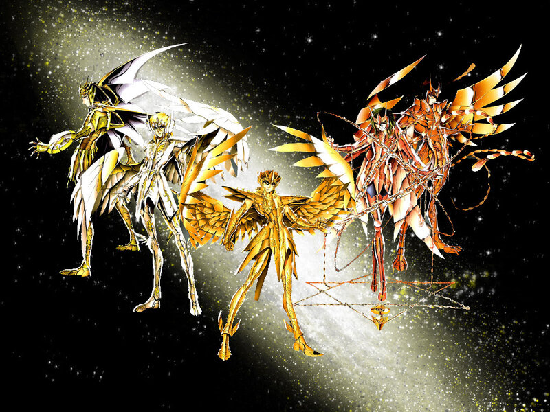 Saint Seiya characters in armor