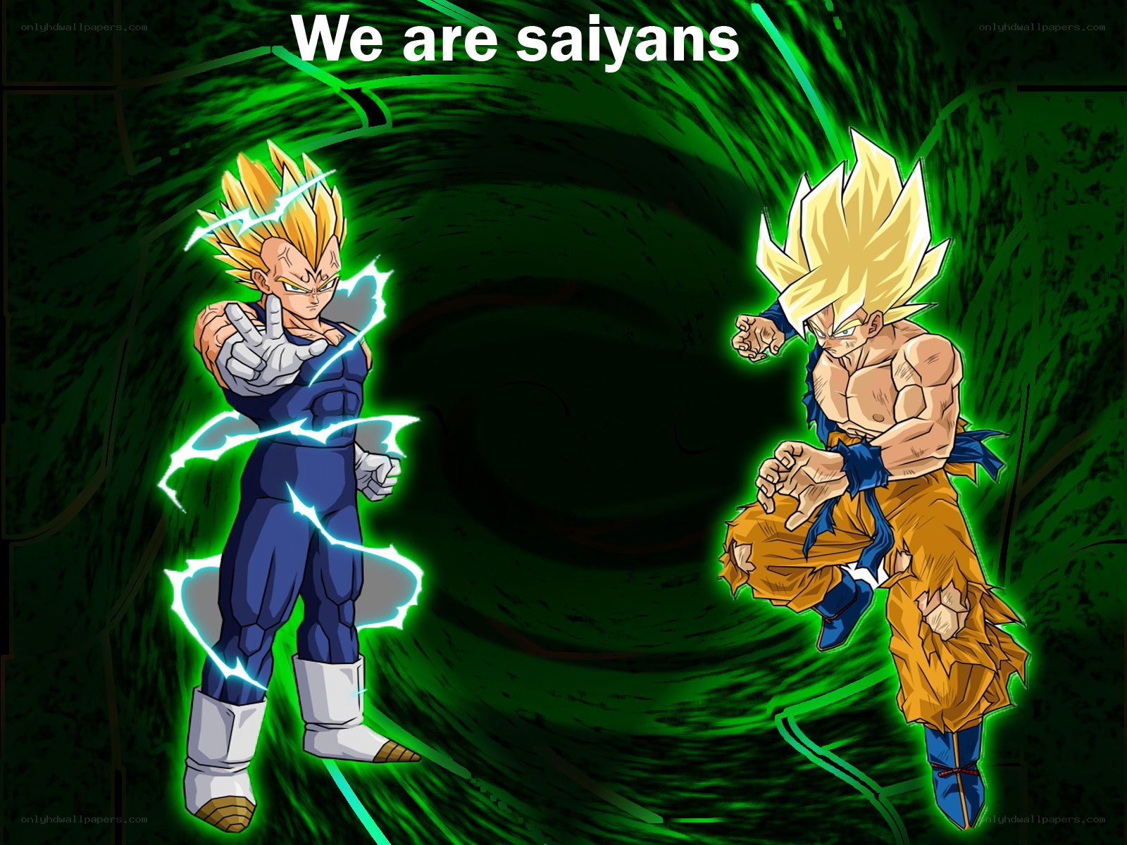 Saiyan warriors in battle