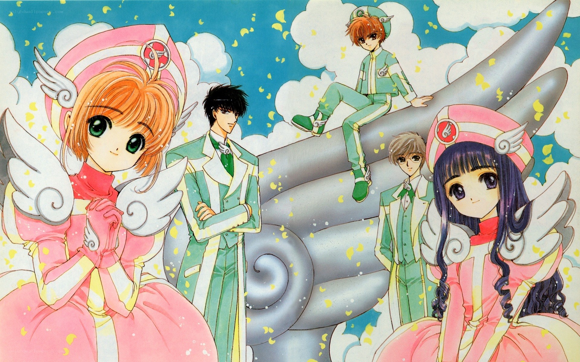 Sakura and friends in angel forms