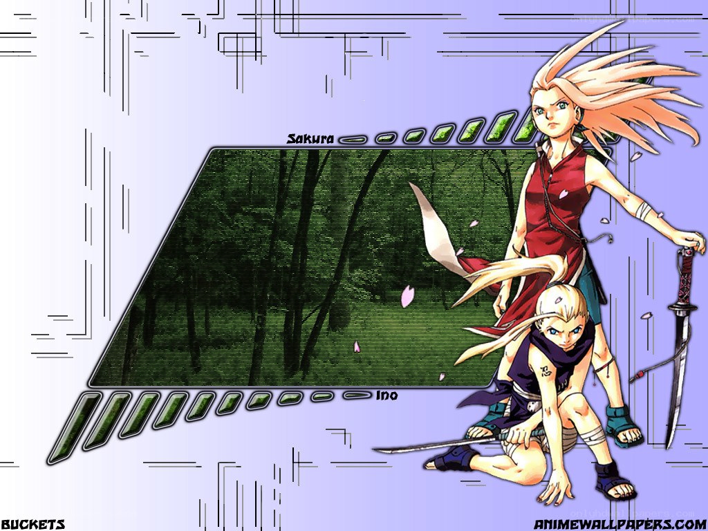 Sakura and Ino in forest