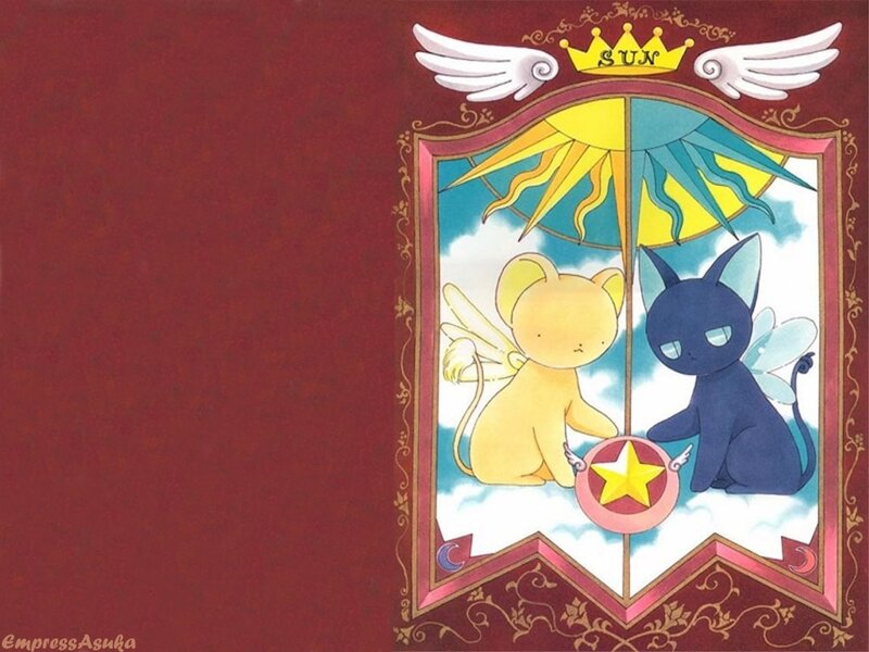 Sakura and Kero in a magical frame