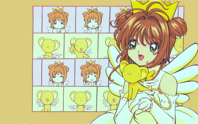 Sakura and Kero in angel form