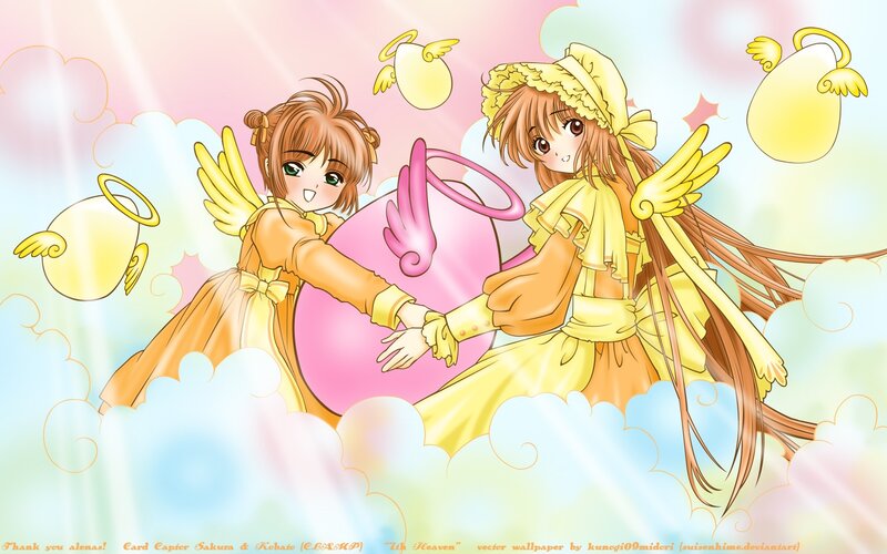 Sakura and Kero in heaven