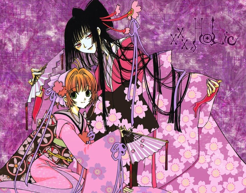 Sakura and Kero in kimonos