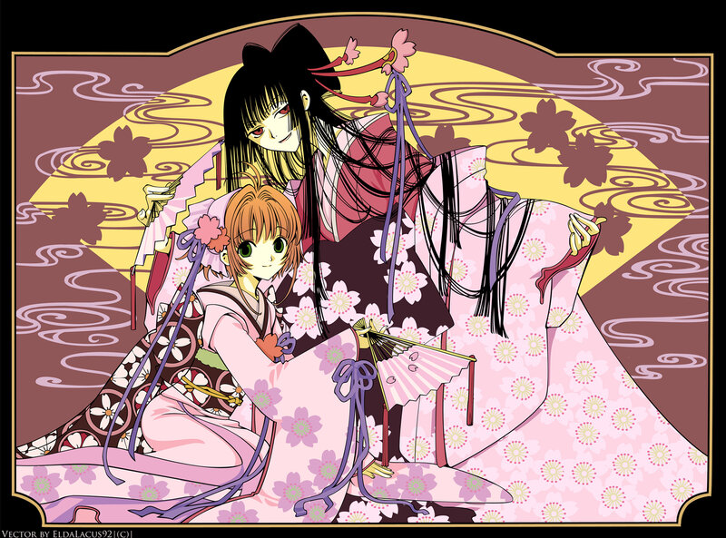Sakura and Kero in kimonos