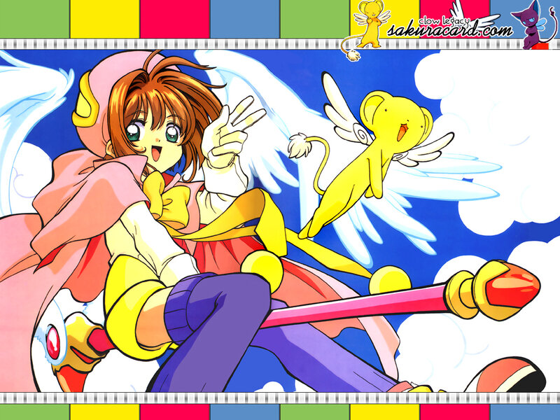 Sakura and Kero in the sky
