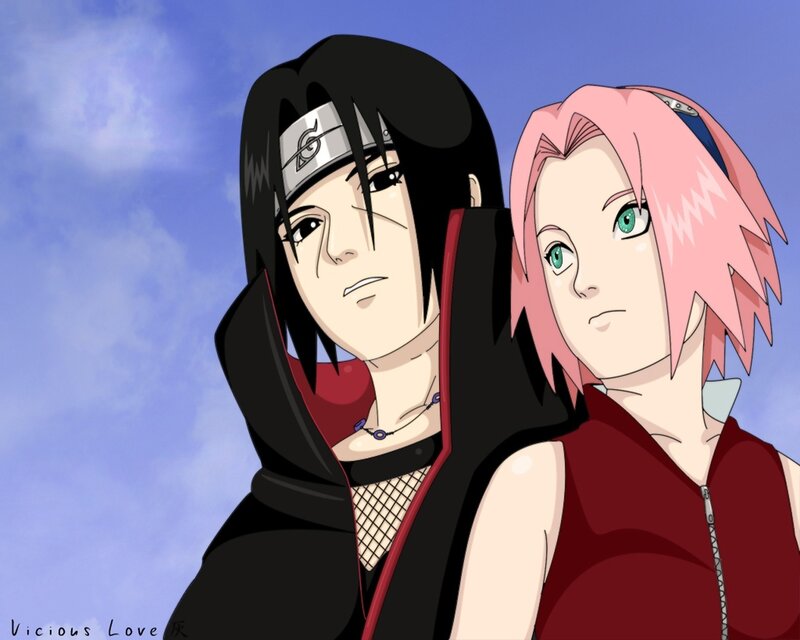 Sakura and Sasuke portrait