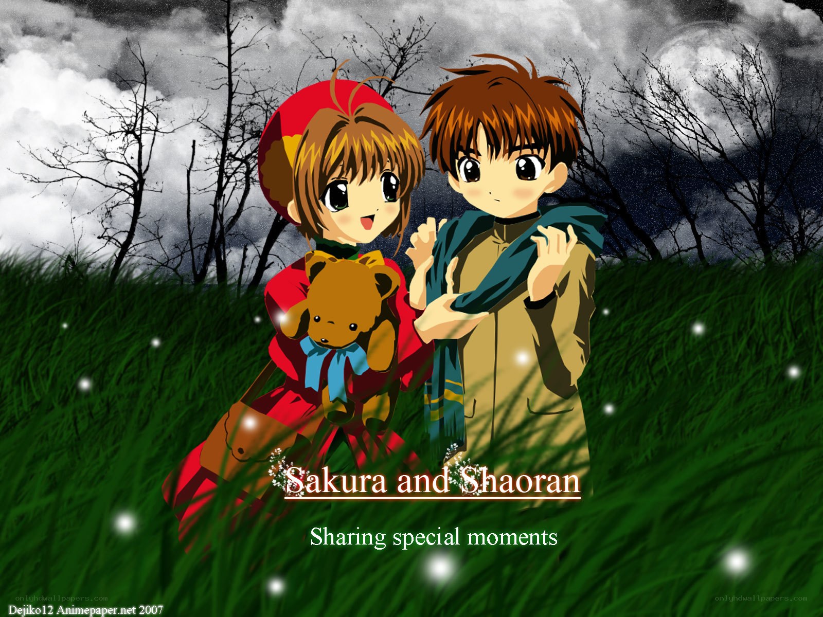 Sakura and Shaoran sharing moments