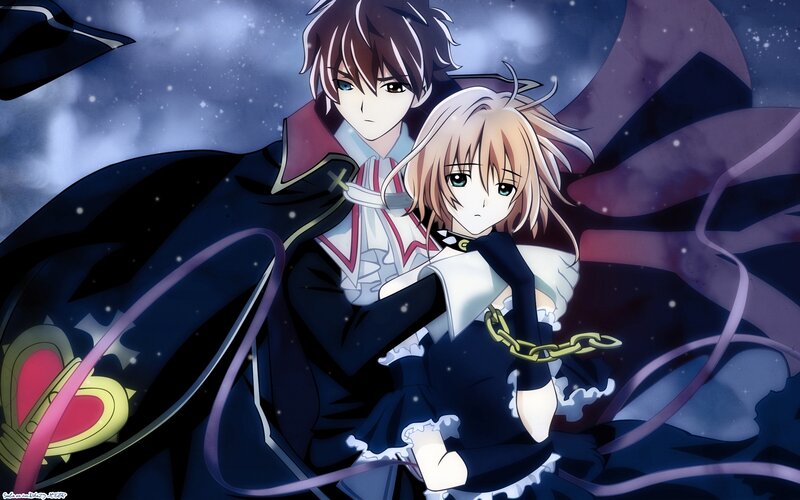 Sakura and Syaoran in a magical scene