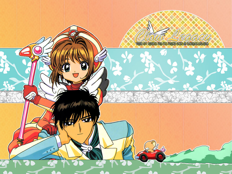 Sakura and Syaoran in a whimsical scene