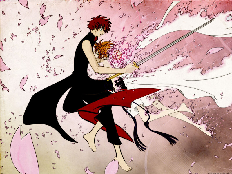 Sakura and Syaoran in battle