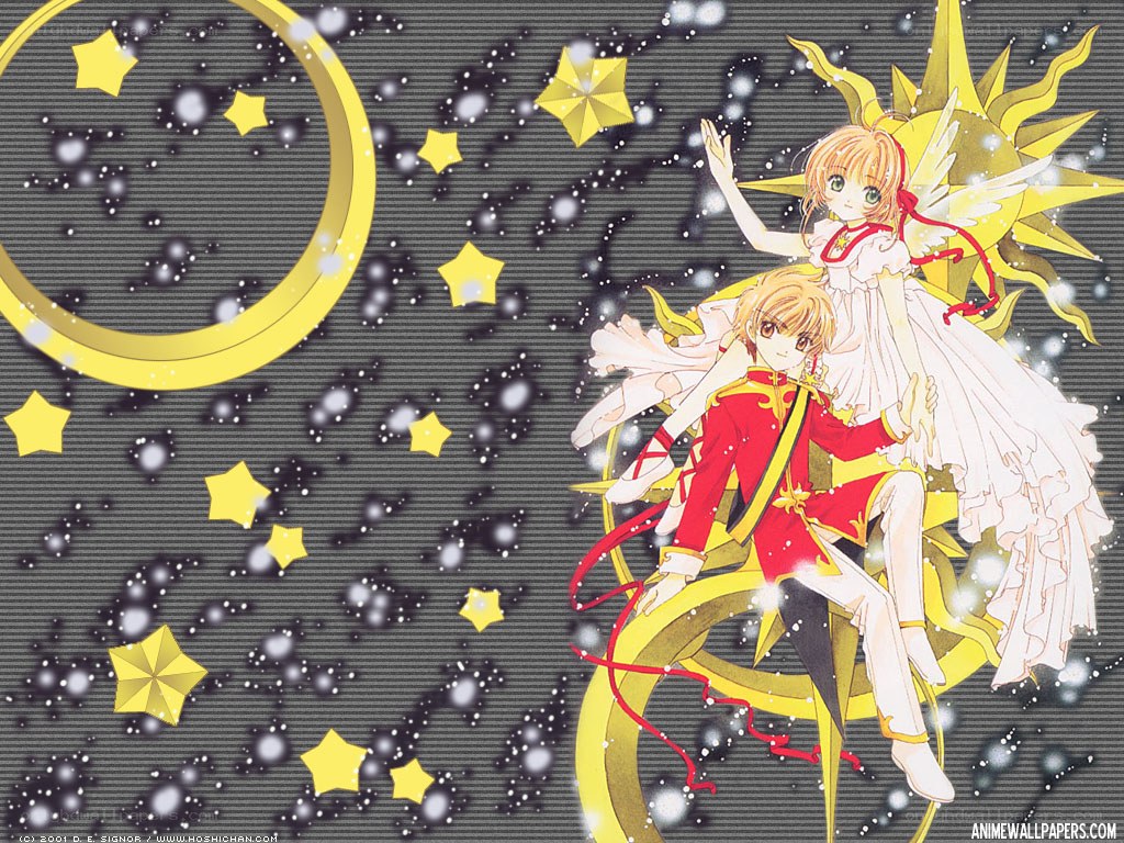 Sakura and Syaoran in celestial scene